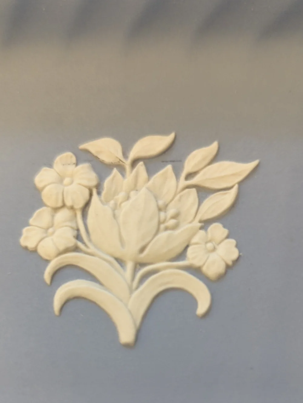 Blue Wedgwood Jasperware Oval Dish with White Relief